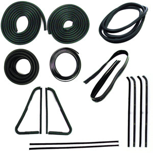 Precision Complete Weatherstrip Kit - 64-66 With Chrome Windshield Trim