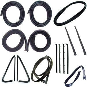 Precision Complete Weatherstrip Kit - 73-77 - W/O Mylar Chrome Trim