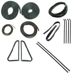 Precision Complete Weatherstrip Kit - 64-66 W/O Chrome Windshield Trim