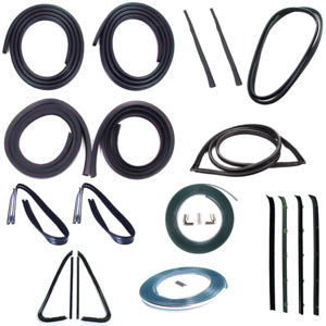 Precision Complete Weatherstrip Kit - 73-77 With Mylar Chrome Trim