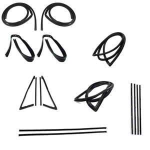 Precision Complete Weatherstrip Kit - 67-72 - W/O Trim Groove & Chrome Beltline